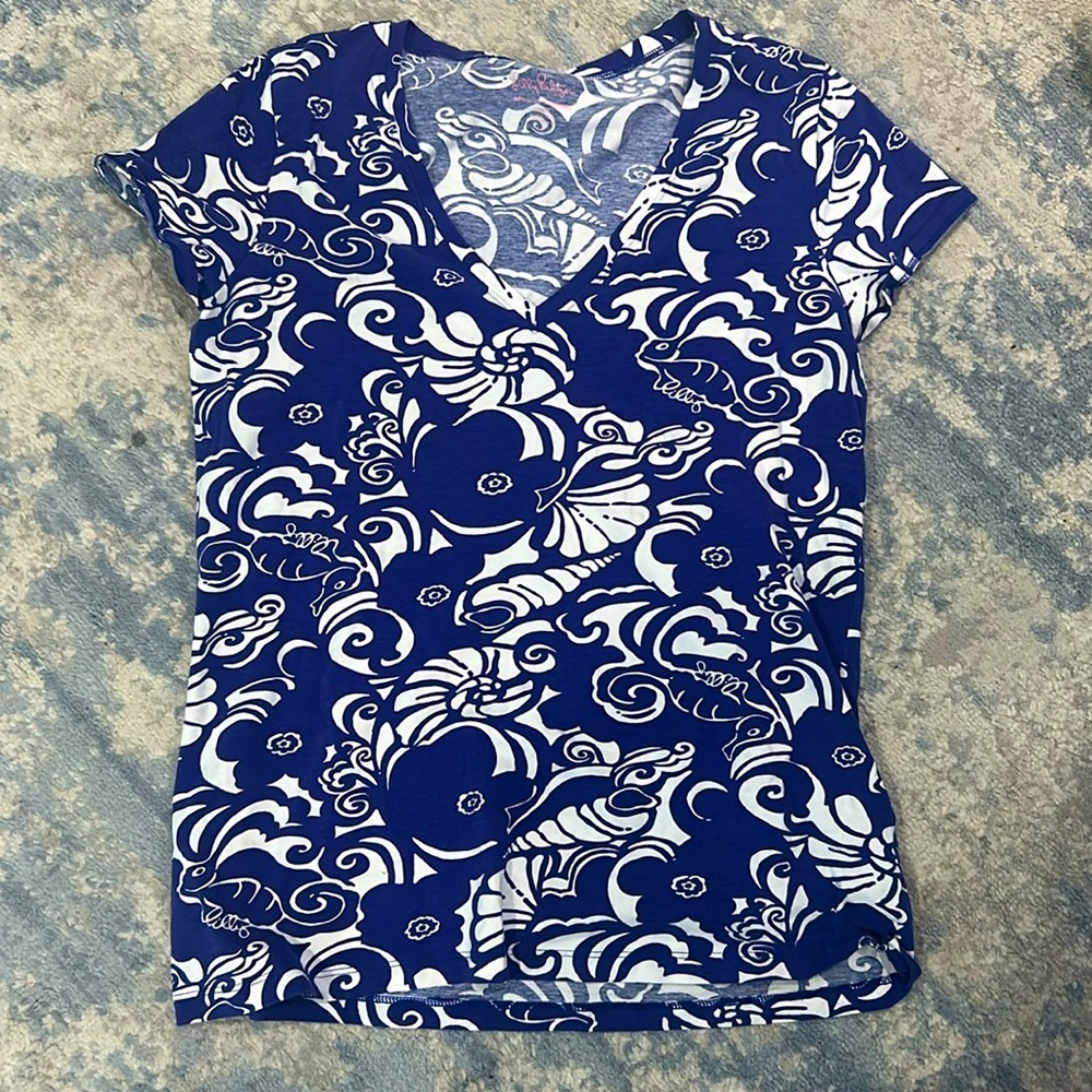 Purple Print Lilly top